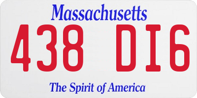 MA license plate 438DI6