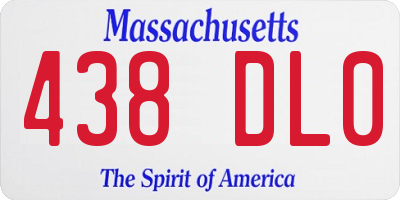 MA license plate 438DL0