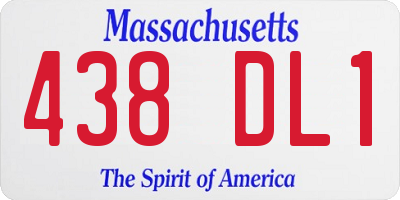 MA license plate 438DL1
