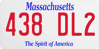 MA license plate 438DL2