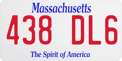 MA license plate 438DL6