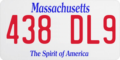 MA license plate 438DL9