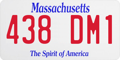 MA license plate 438DM1