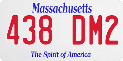 MA license plate 438DM2