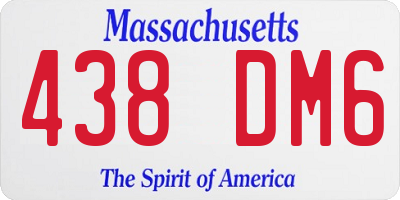 MA license plate 438DM6