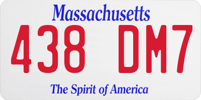 MA license plate 438DM7