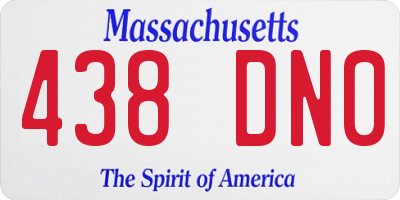 MA license plate 438DN0