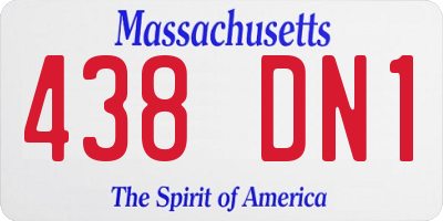 MA license plate 438DN1