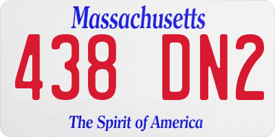 MA license plate 438DN2