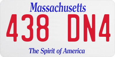 MA license plate 438DN4