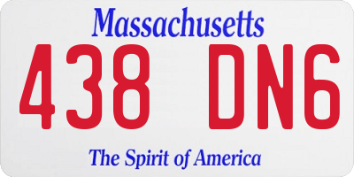 MA license plate 438DN6