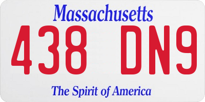 MA license plate 438DN9