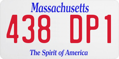 MA license plate 438DP1