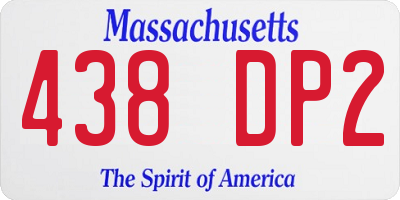 MA license plate 438DP2