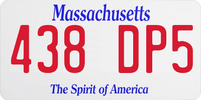 MA license plate 438DP5