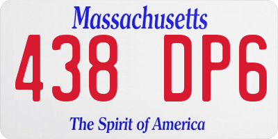 MA license plate 438DP6