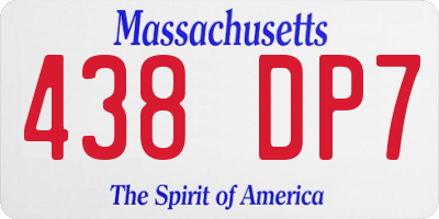 MA license plate 438DP7