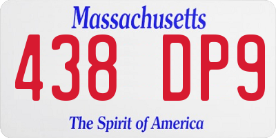 MA license plate 438DP9