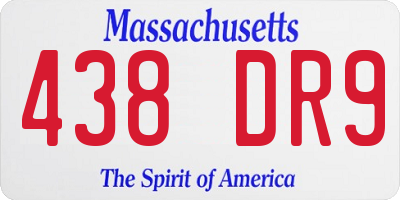 MA license plate 438DR9