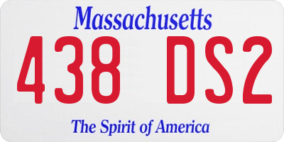MA license plate 438DS2