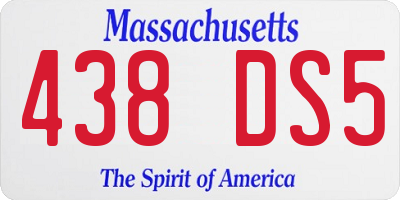 MA license plate 438DS5