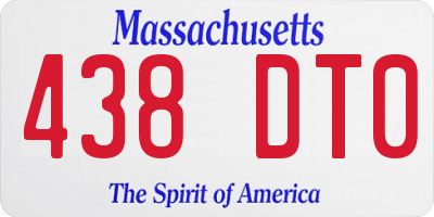 MA license plate 438DT0
