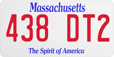 MA license plate 438DT2