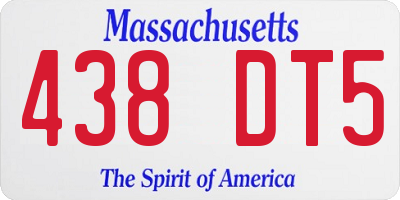 MA license plate 438DT5