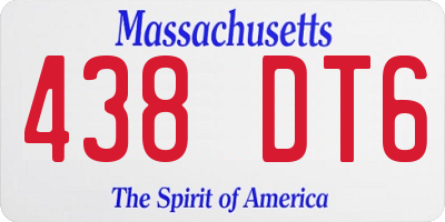 MA license plate 438DT6