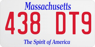 MA license plate 438DT9