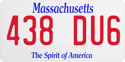 MA license plate 438DU6