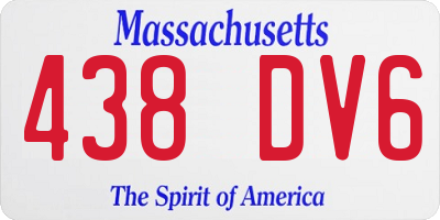 MA license plate 438DV6