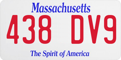 MA license plate 438DV9