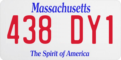 MA license plate 438DY1