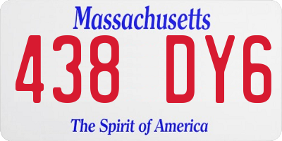 MA license plate 438DY6