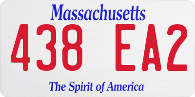 MA license plate 438EA2
