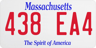 MA license plate 438EA4