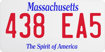 MA license plate 438EA5