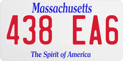 MA license plate 438EA6