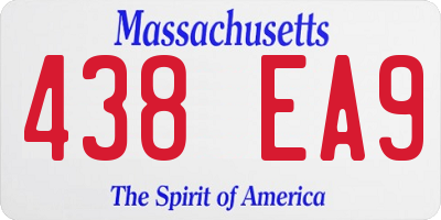 MA license plate 438EA9