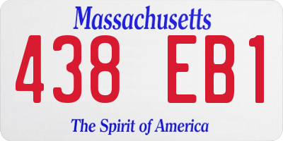 MA license plate 438EB1