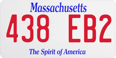 MA license plate 438EB2