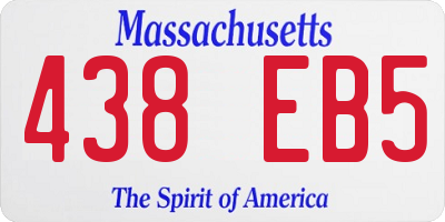 MA license plate 438EB5