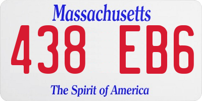 MA license plate 438EB6