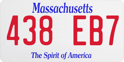 MA license plate 438EB7