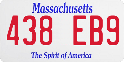 MA license plate 438EB9