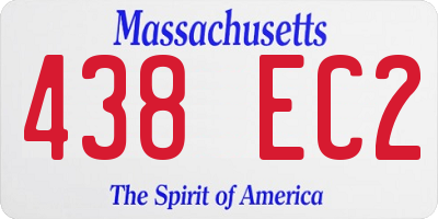MA license plate 438EC2