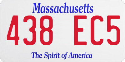 MA license plate 438EC5