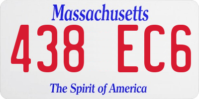 MA license plate 438EC6