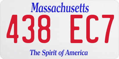 MA license plate 438EC7